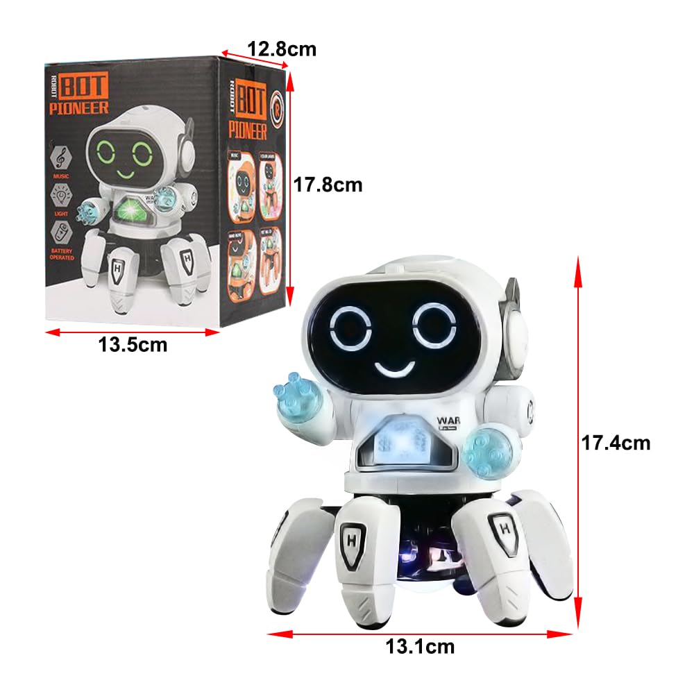 Roboter Spielzeug für Kinder, Begleitroboter mit Bunter Lichtprojektion, Tanzen, Singen und Gehen, für Alter 4-12 Jahre als Geburtstagsgeschenk