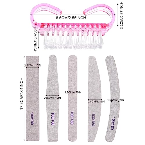DEZ 7Pc Set Lime per Unghie 100 180,Lima per