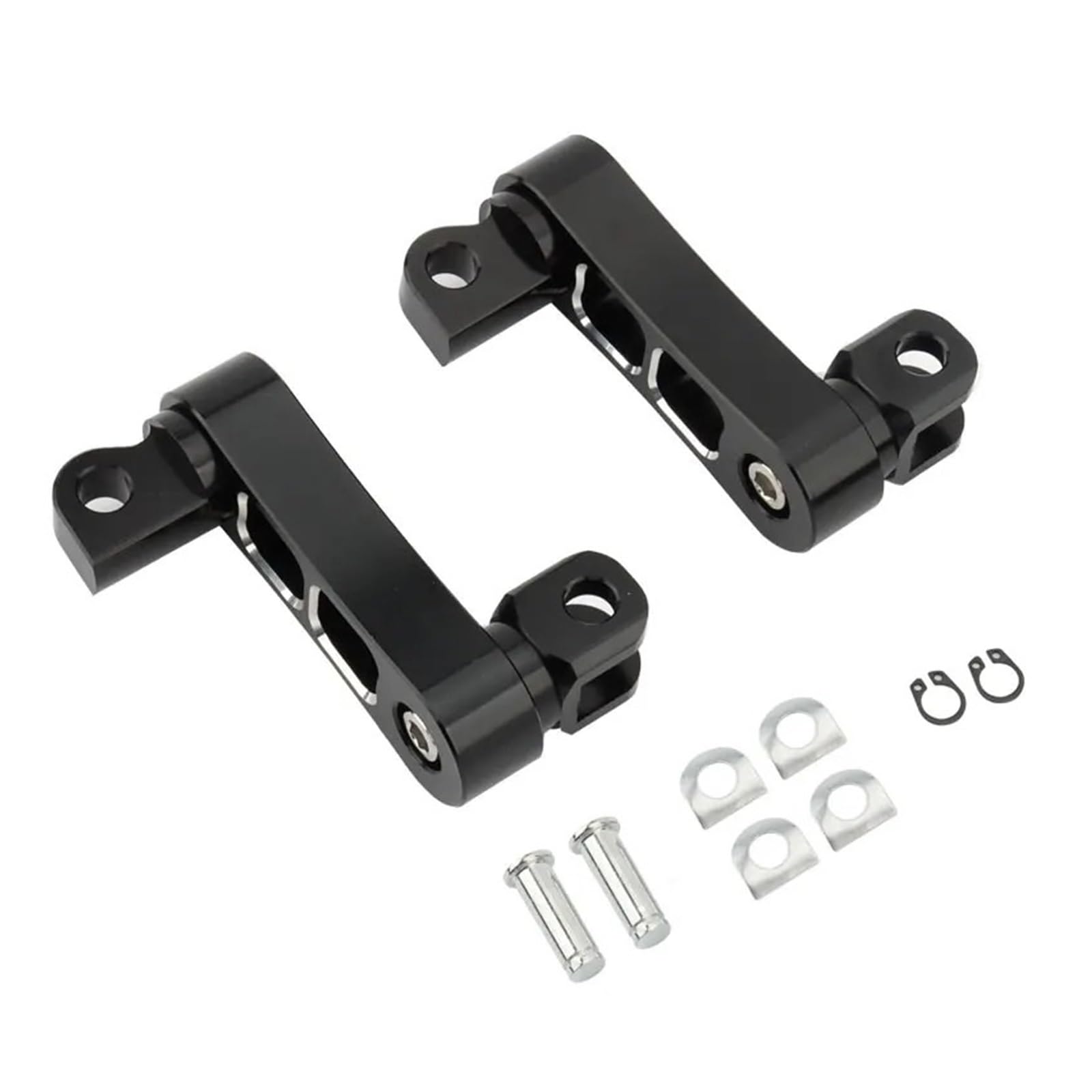 Kit de Montaje de estriberas Ajustables para Pasajero, estriberas de Carretera, Abrazadera de estribera Macho, Extensiones de Soporte, estriberas universales para Motocicleta