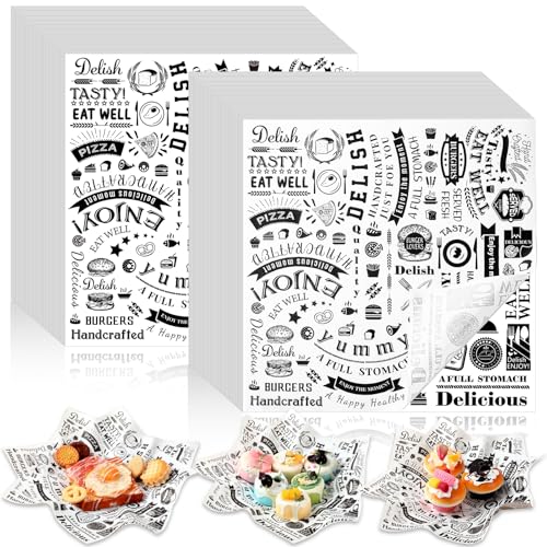 Outus 3000 Pcs 12 x 12 Inch Deli Wax Paper Sheets, White