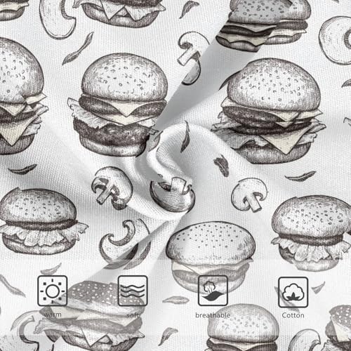 Girls' Underwear Hand Painted Burger Cotton Stretch Comfort Toddler Panties3