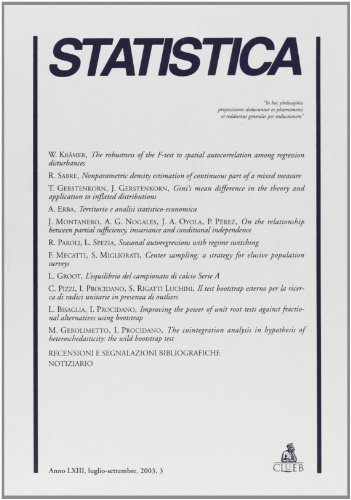  Statistica (2003) (Vol. 3)