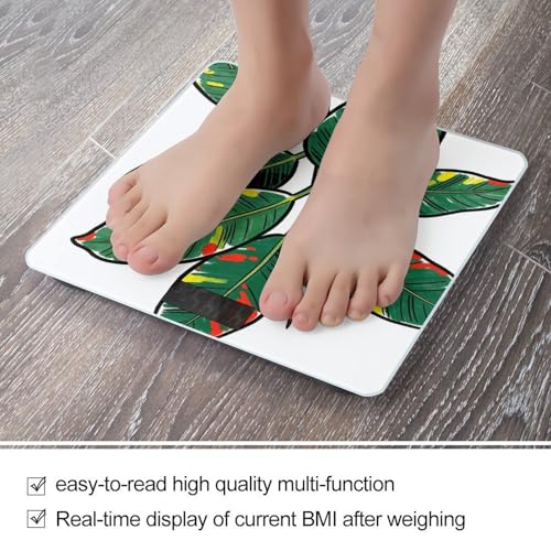 Báscula digital de baño Tropical Leaf con pantalla LCD miniatura 5