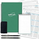 【Bloc de notas de bolsillo】 El mini bloc de notas digital de 3,5 x 5,5 pulgadas tiene el tamaño perfecto para caber en su cartera o bolso sin problemas. Mientras viaja o trabaja, puede tomar notas rápidas y mantenerlas organizadas.