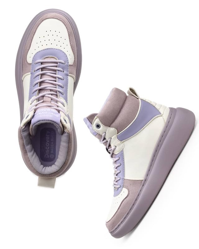 Image of Bacca Bucci x Discovery Noir Women's High-Top Sneakers - Premium Suede & PU Urban Adventure Shoes