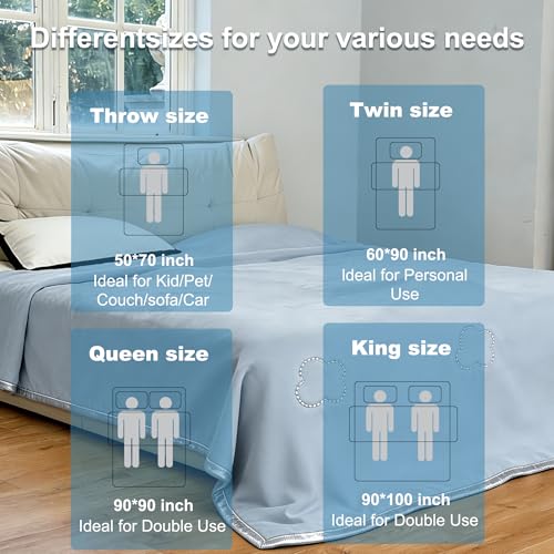 Image of Cooling Blanket Twin(60 inch x 90 inch), Double-Sided Cold Blanket for Hot Sleepers