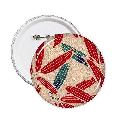 Badge Ukiyo-e japonais rond motif vagues rouge et bleu customisé pour vêtements lot de 5