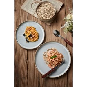 Famiware Star Dinnerware Sets, Plates and Bowls Set for 4, 12 Piece Dish Set, Ribbed, Cappuccino White Famiware Star Dinnerware Sets Plates and Bowls Set for 4 12 Piece Dish Set Ribbed Cappuccino White