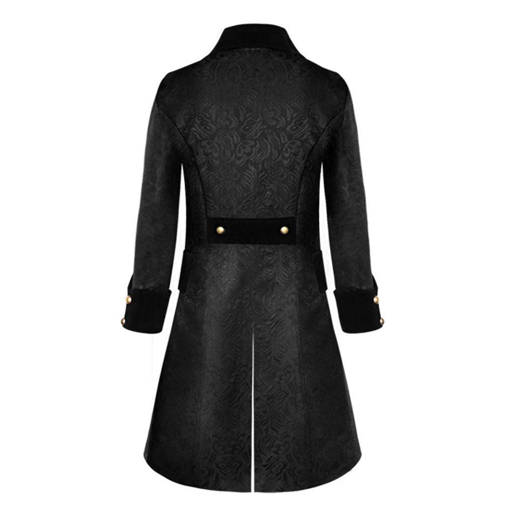 Giacca Vintage Uomo, Abbigliamento Gotico Giacca Steampunk Cappotto Vittoriano Rinascimentale Medievale Gotico Vintage Ricamo Costume Pirata Uniforme Slim Fit Blazer Spettacolo Magico Cappotti