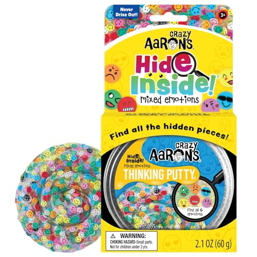 Crazy Aarons Thinking Putty - Mixed Emotions - Find All The Missing Characters In The Putty! For Kids and Adults - Creative and Endless Fun Stress Relief Therapy Toys Never Dries Out