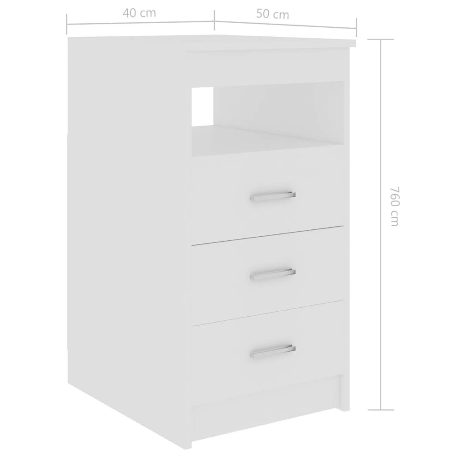 Homgoday Commode blanche 40 x 50 x 76 cm en bois multicouche, peu encombrant, armoire d'extérieur, mobilier extérieur, balcon pour salon, bureau, chambre à coucher, salle de bain