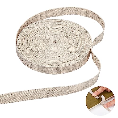 BENECREAT 10 Yards Linen Binding Book Tape, 3/8 inch Wide Bookbinding Repair Tape Cloth Supplies for Bookbinding Book Arts Sewing DIY Craft