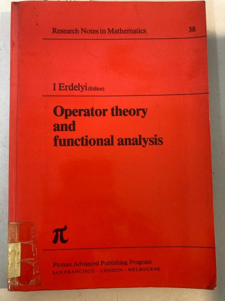 Buy Operator Theory and Functional Analysis (Chapman & Hall/CRC Research Notes in Mathematics Series) — BookShops.in