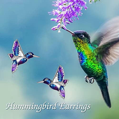 Yfn Hummingbird Bird Stud Earrings Sterling Silver Hummingbird Jewelry Gift For Women Girls #TOP2