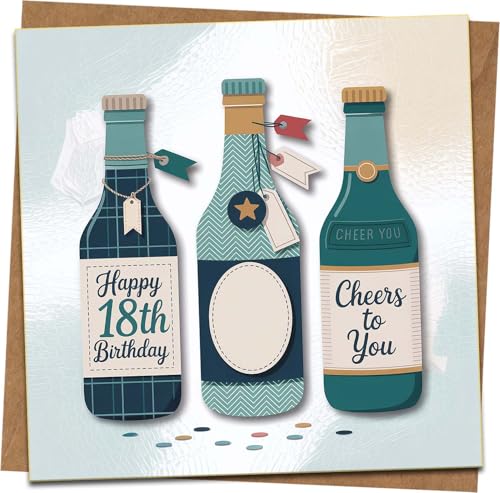 18�΂̒a�����J�[�h - �r�[���r�f�U�C�� Cheers to You - 145mm x 145mm �X�N�G�A�O���[�e�B���O�J�[�h �N���t�g�����t��