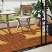 vidaXL 10x Baldosas Jardín Terraza Balcón de Acacia Modelo Vertical 30x30 cm