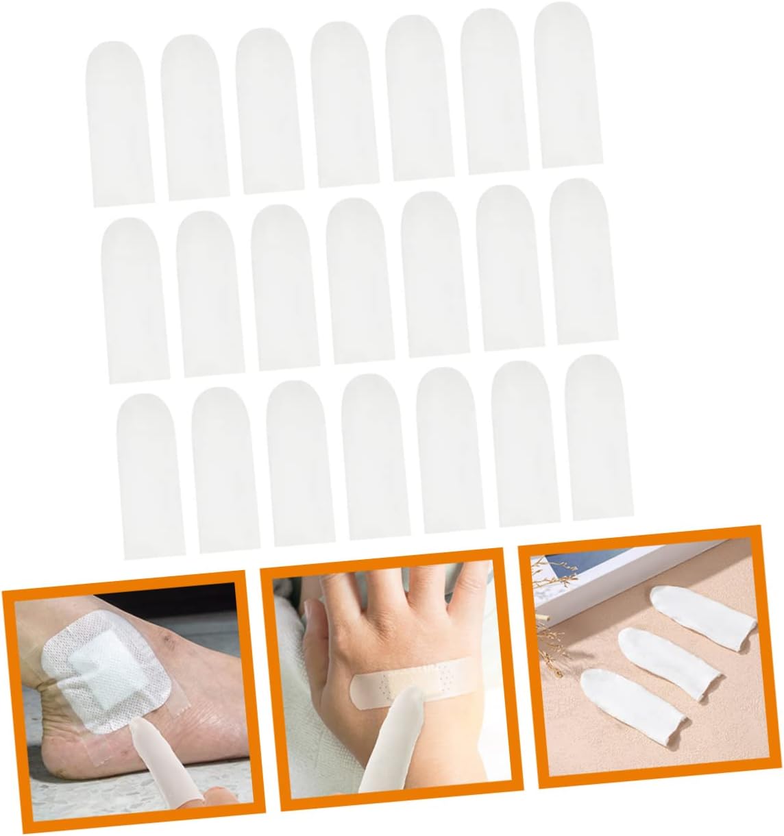YARNOW 200pcs Finger Sleeves Cut Resistant Slip Finger Cots Reusable Life Extender for Kitchen Gardening Craft Compact Design
