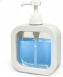Dispenser Para Sabonete Liquido Shampoo 500ml Sabão à Prova de Vazamentos - Design e Eficiência (Branco 500ml)