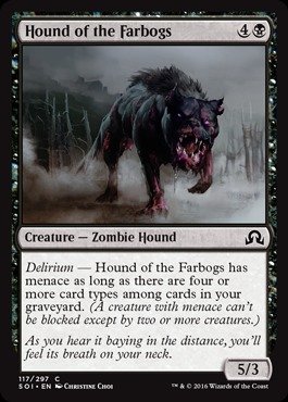 Magic The Gathering - Hound of the Farbogs (117/297) - Shadows Over Innistrad