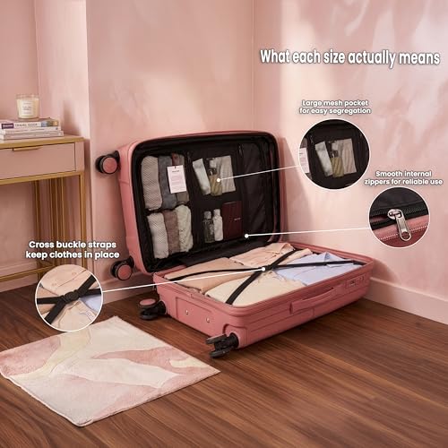 Image of AMERICAN TRAVELLER Explore Luggage Trolley Bags Single | Medium (24) | Polypropylene Durable Hard Shell | TSA Type Lock | 360 Disc Spinner Wheels | Expandable Suitcase | Telescopic Handle.