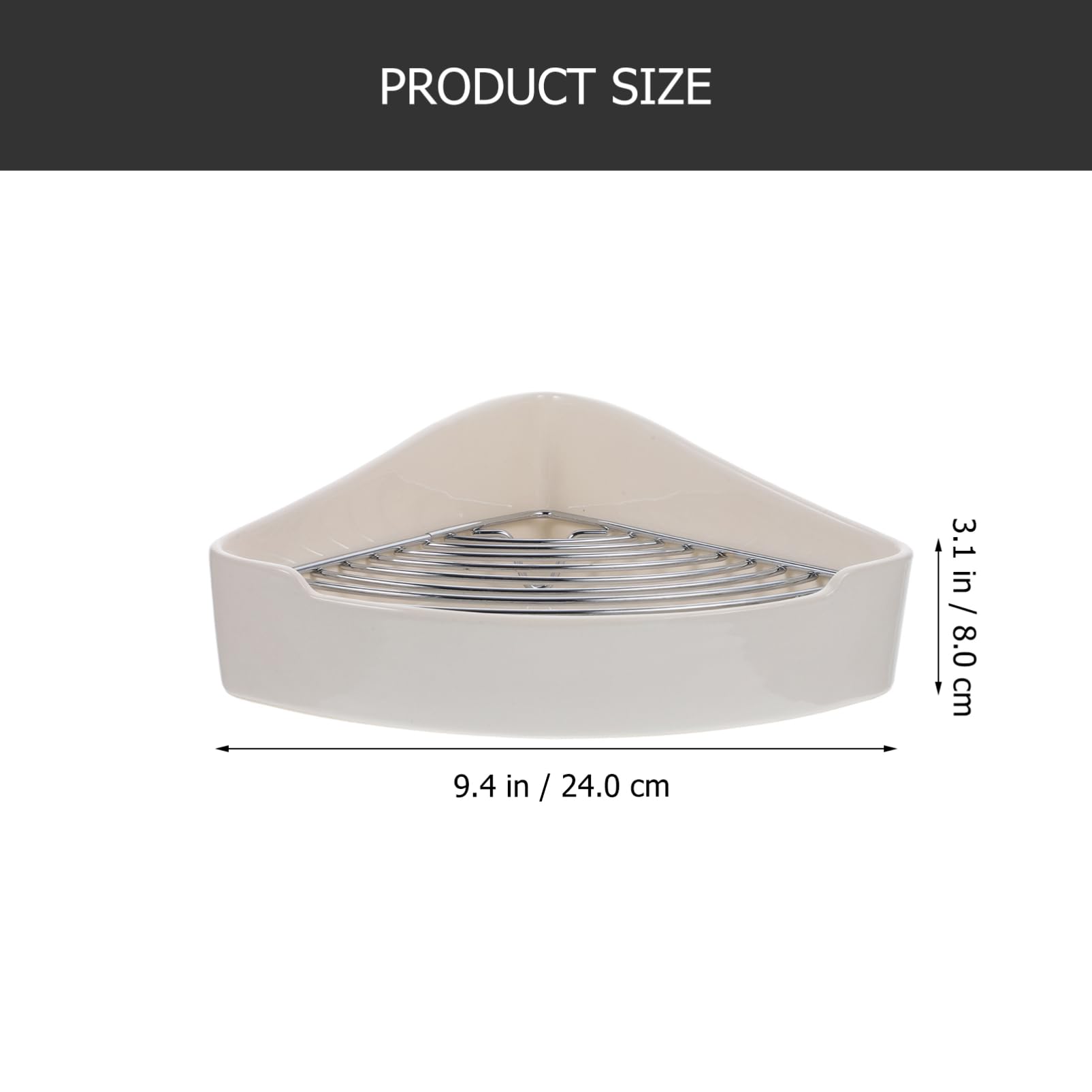 Hohopeti Orinal para Hámster de Esquina Triangular en Cerámica Color Marfil | Hogar u Oficina, Resistente al Desgaste y Óxido, Fácil de Limpiar E Instalar