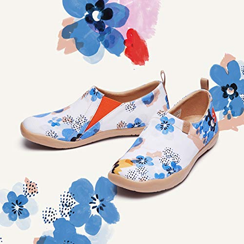 Image of UIN Women's Artistic Slip-On Shoes Vibrant Floral Casual Loafers Lightweight Comfortable Travel Footwear