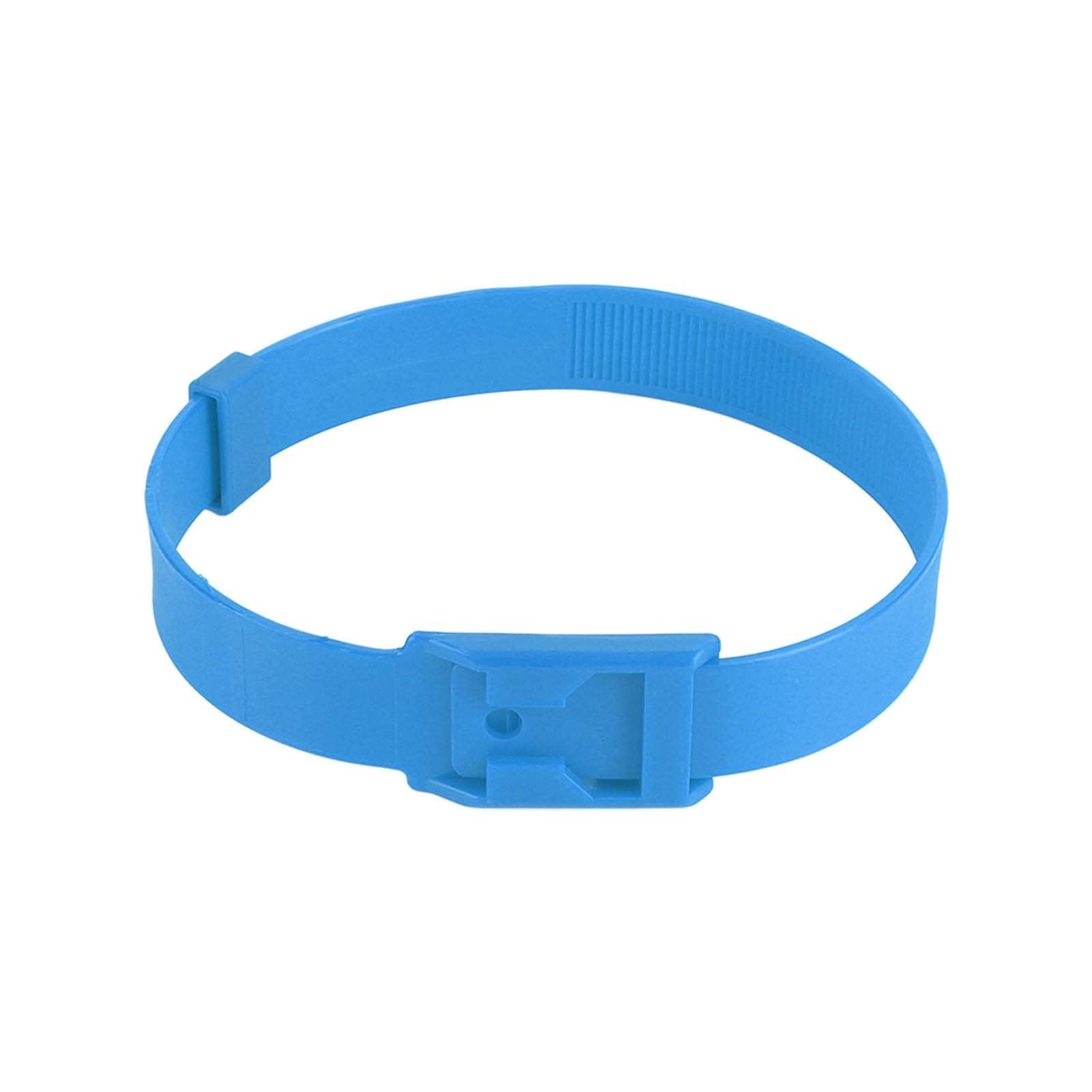 Paquete de 10 Collares Ajustables de PU para Oveja y Cabra, Collar Antipérdida de Bronce Fuerte para Animales de Granja Pequeños, Azul