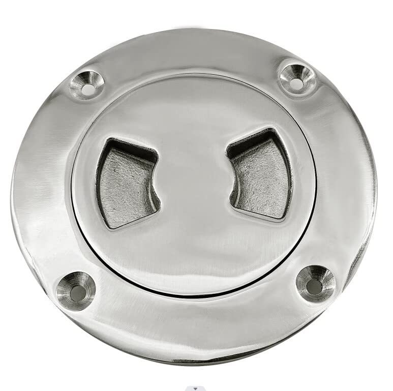 XIALUO 3 Inch Hatch 316 Stainless Steel Round Non Slip Inspection Hatch Deck Plate with Detachable Cover for Marine Boat Yacht