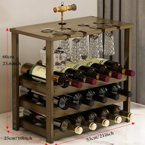 Soporte para botellas de vino de madera, 16 botellas miniatura 6