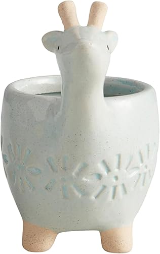 Miniatura 4 de Needzo Mini maceta de ciervo blanco, macetas para suculentas, bonitas decoraciones de animales, regalos únicos para amantes de las plantas, 4.7