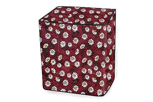 Image of ‎Shri Bala Ji Washing Machine Cover for Fully Automatic Top Load 6 to 7.5 Kg (All Brand Fit Size) - Waterproof, Dustproof with Inlet /Outlet Pipe Holes, Full Body Zipper Closure