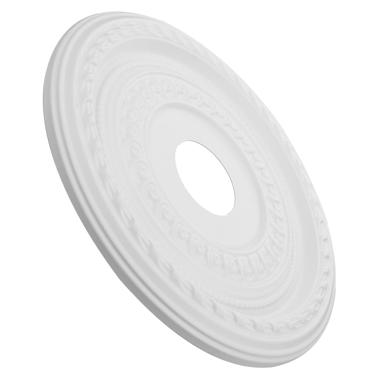 CALLARON Medallón de Techo Redondo de Pu Blanco 41 Cm para Luminaria Colgante, Accesorio de Iluminación Resistente y Compatible, Adecuado para Decoración de Hogar y Renovación de Lámparas