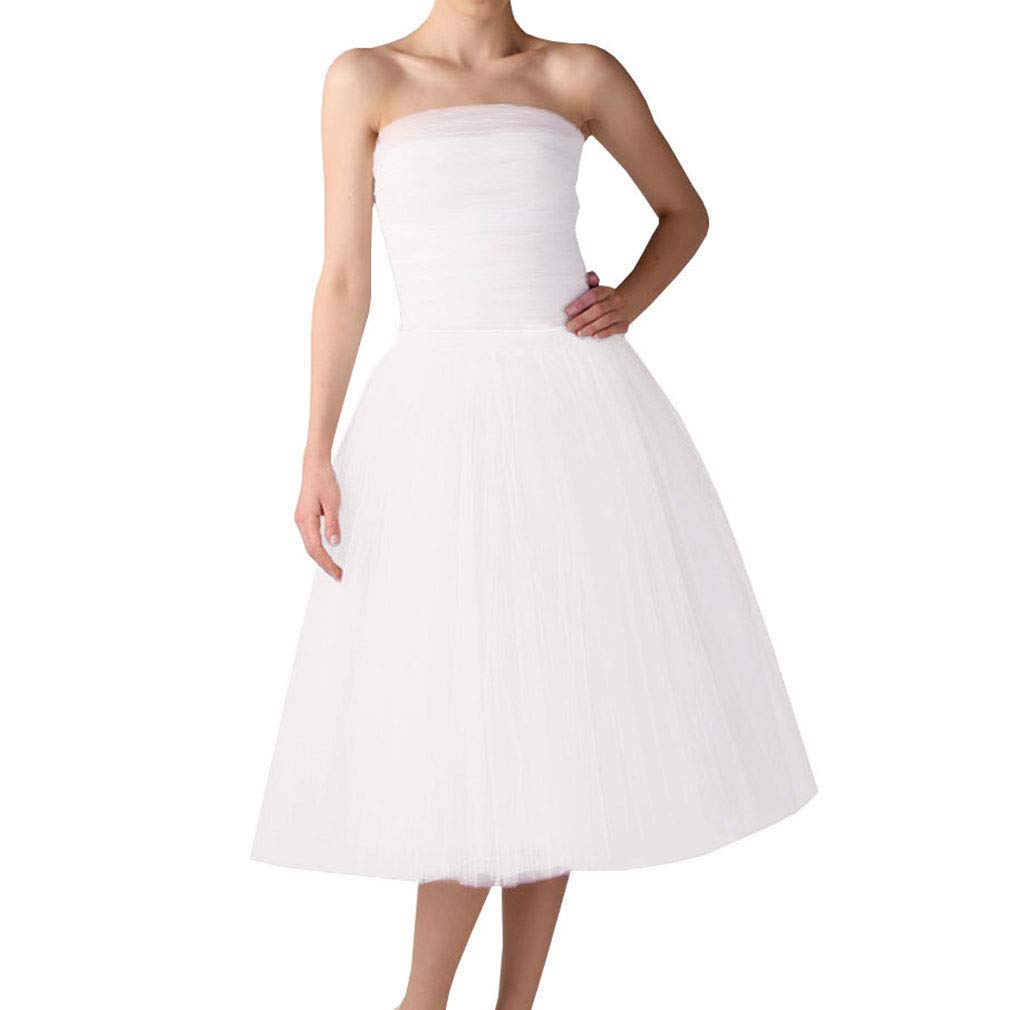 WDPLPlanning Women's A Line Short Knee Length Tutu Tulle Prom Party Skirt