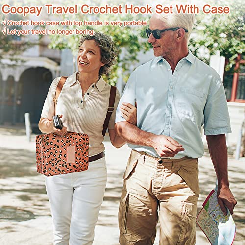 Coopay Crochet Kit Beginners Lace Crochet Hook Set With 20 Color Crochet Thread, 71Pcs Crochet Set With Tiny Crochet Hooks Ergonomic Soft Grip, Travel Crochet Hook Case Full Knitting Crochet Supplies #TOP5