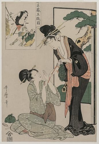 Affiches d'Art Toji San Bijin Utamaro pour Décoration Murale Salon