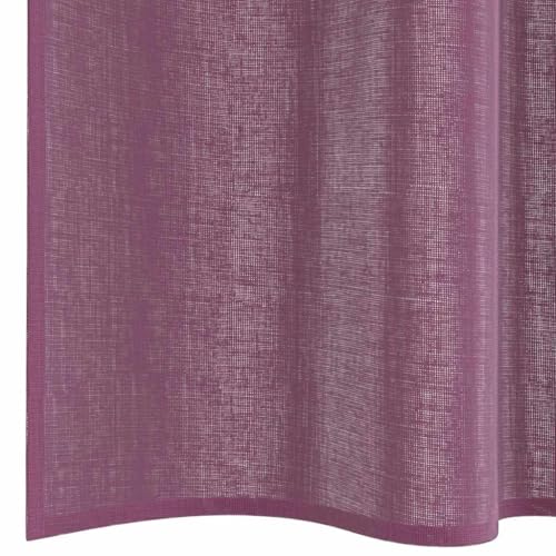 Voilage violet 140x175 rideau de salon semi-transparent et opaque lot de 2 - 6
