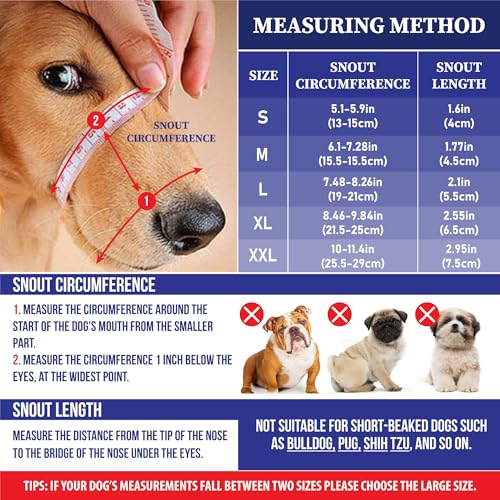 Image of Dog Muzzle for Small Dogs - Soft Nylon Breathable Muzzle for Small Dog with Air Mesh | Adjustable Dogs Muzzles to Prevent Biting | Puppy Mussels for Grooming Barking Chewing Allows Panting Drinking
