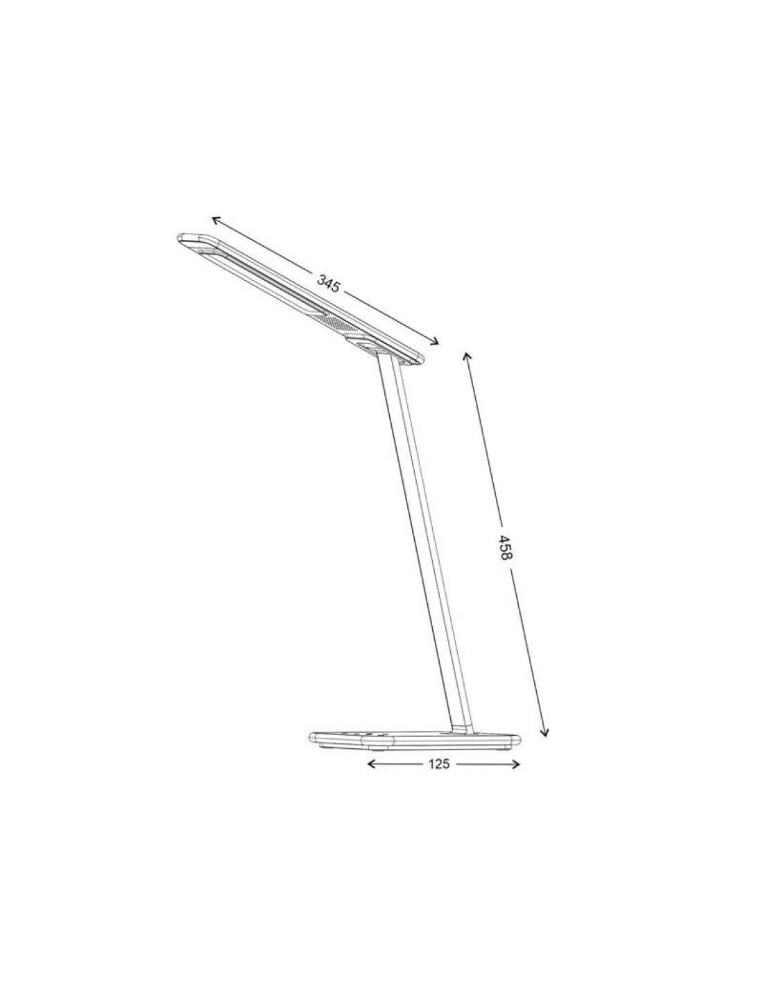 ledbox Flexo Led HOLMEN Multifunción con cargador inalámbrico IQ, Blanco dual, regulable