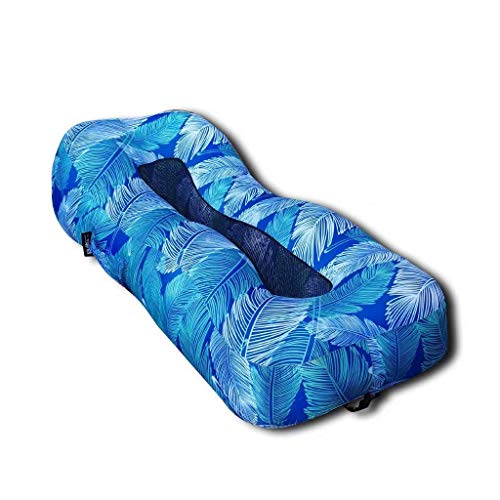 BEAUTRIP Inflatable Lounger, Waterproof with Premium Fabric Air Sofa Lazy Carry Portable Ultra-Light Bed with Pillow Pool Float for Camping, Hiking, Swimming Pool, Beach, Backyard, Travelling?Blue?