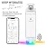 HANDYSPRING - Smart Water Bottle with Reminder to Drink Water - Lights and Sound (switchable) Spout Hydrate Glow Bottle 26 oz, Track Your Sips, Smart Hydration Reminder clear water bottle (white)