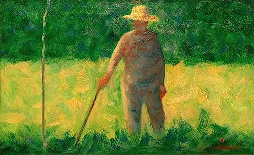 Art mural le jardinier de Georges Seurat 60x90cm pour donner vie à un mur blanc