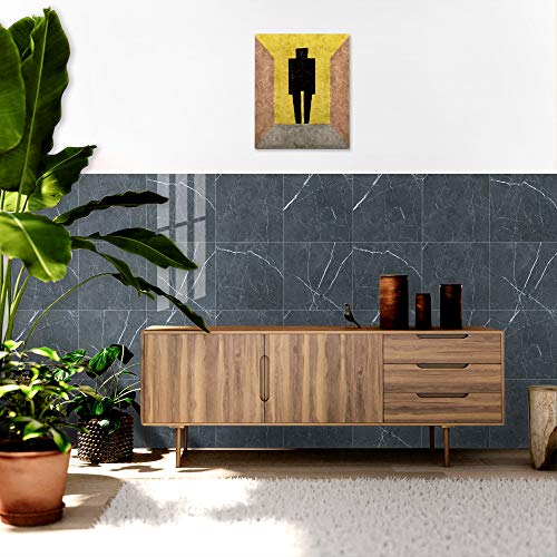 Homya 大理石シール 30x30cm 厚手 はがせる 壁紙シール 光沢あり カッティングシート リメイクシート 防水シール 壁用 4枚入