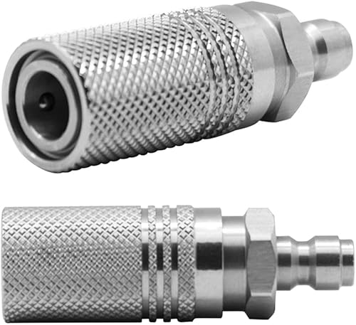 Miniatura 2 de Paintball PCP Adaptador de enchufe macho de desconexión rápida de 0.315 in con adaptador de acoplamiento de desconexión rápida hembra de 0.315 in,