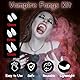 Halloween Vampir Zähne Erwachsene Vampirzähne Vampire Teeth Fangs Halloween Vampir Schminke Cosplay Kostüm Accessoires Damen Herren Kinder Vampirgebiss, Horror Werwolf Zähne Eckzähne Fangzähne Kleber