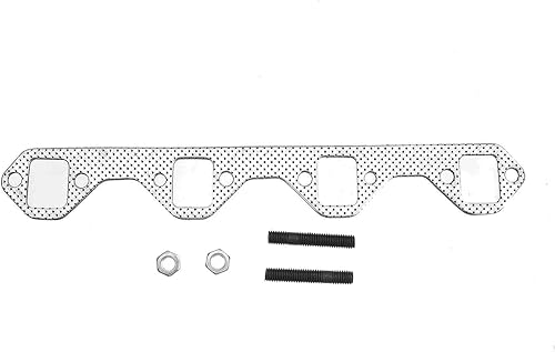 Vista 16 de A-Premium Kit colector de escape del motor del lado derecho [8Cyl 5.8L] con junta, espárragos y tuercas compatible con Ford F-150 88-96, F-250 F-350