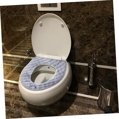 MALUGOGO 長毛柔らかく加厚設計のトイレ便座カバー 衛生的な暖房対応クッション ずれない軽量プ 通年使用向けグレー