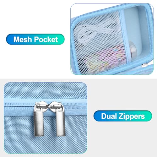 Image of BOVKE Kids Instant Print Camera Case Compatible with Dylanto /ESOXOFFORE /DUDUDRAGON /Cimizi /Gofunly /YEEHAO /SOOGOOEY, Portable Storage Bag Holder Organizer for Photo Paper & Accessories, Blue