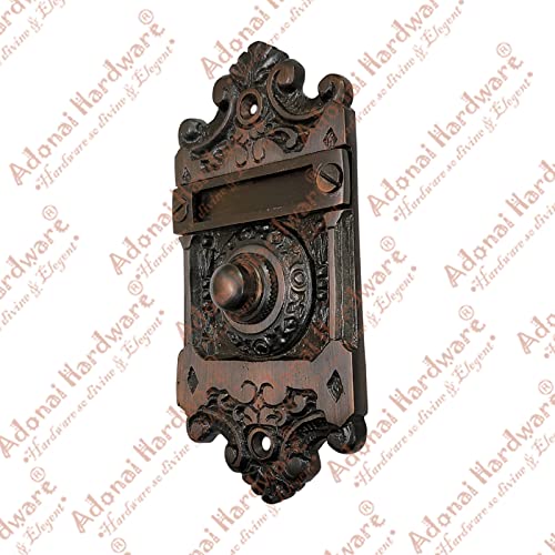 Adonai Hardware Nehushtan Decorative Brass Bell Push (Oil Rubbed Bronze) #TOP1