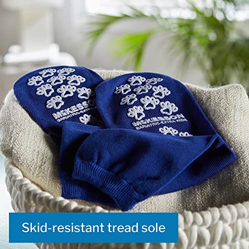 McKesson Adult Bariatric Slipper Socks Non-Skid & Slip Sole Blue - 1 Pair3