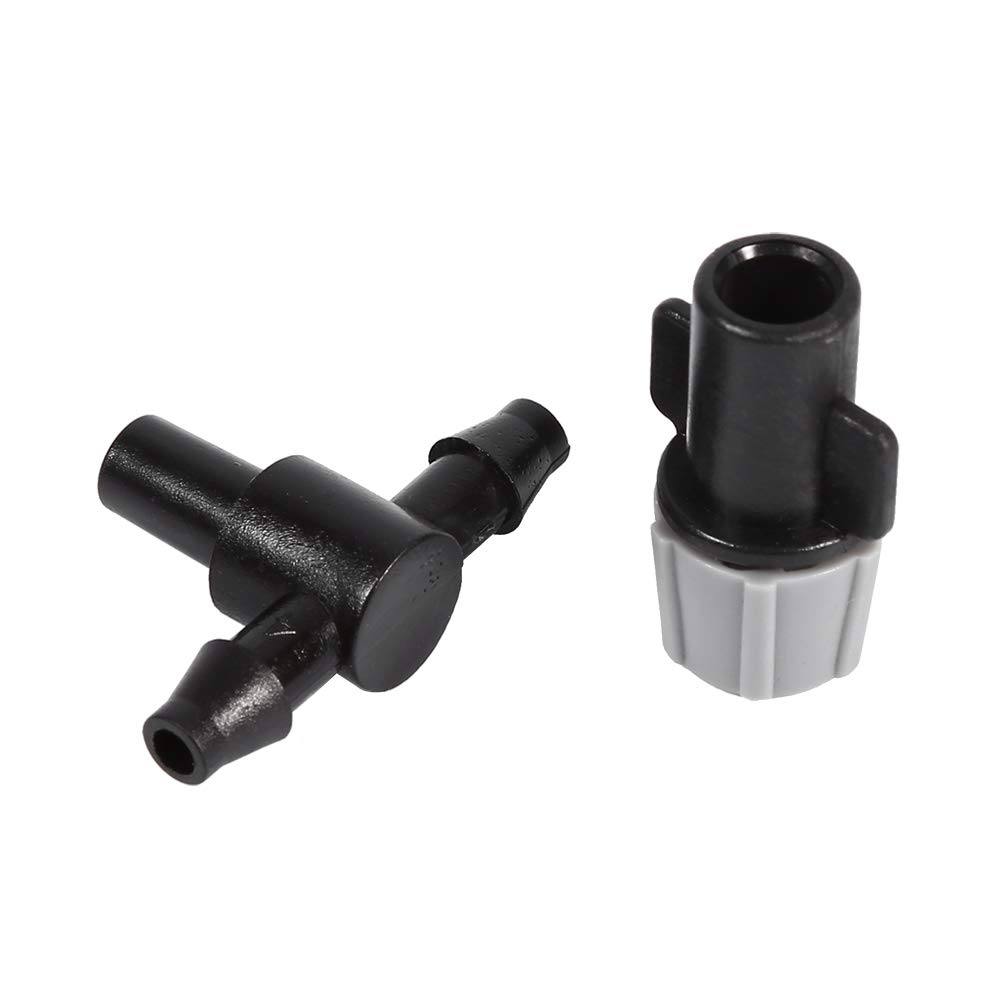 20 Ugelli Nebulizzatori Per Irrigazione: Kit Giardino Con Raccorderia A T Per Prato E Raffreddamento - 2